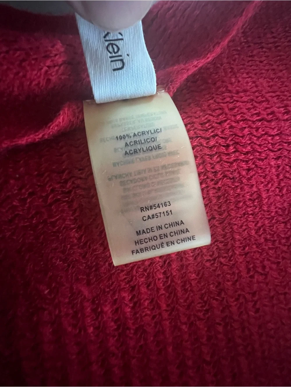 Calvin Klein bold red